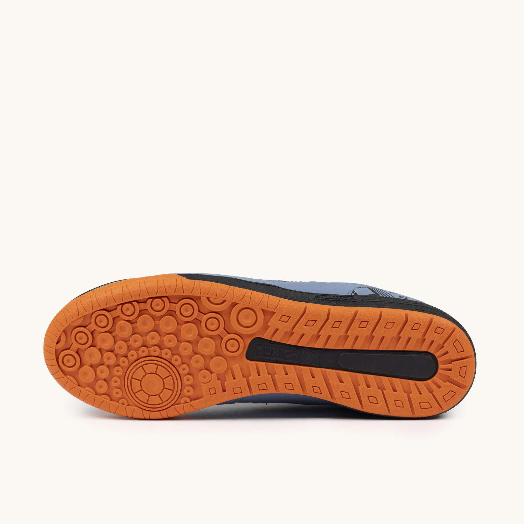 MUNICH G-3 449 Scarpe da calcio indoor blu lavanda e nero con arancione 4/5