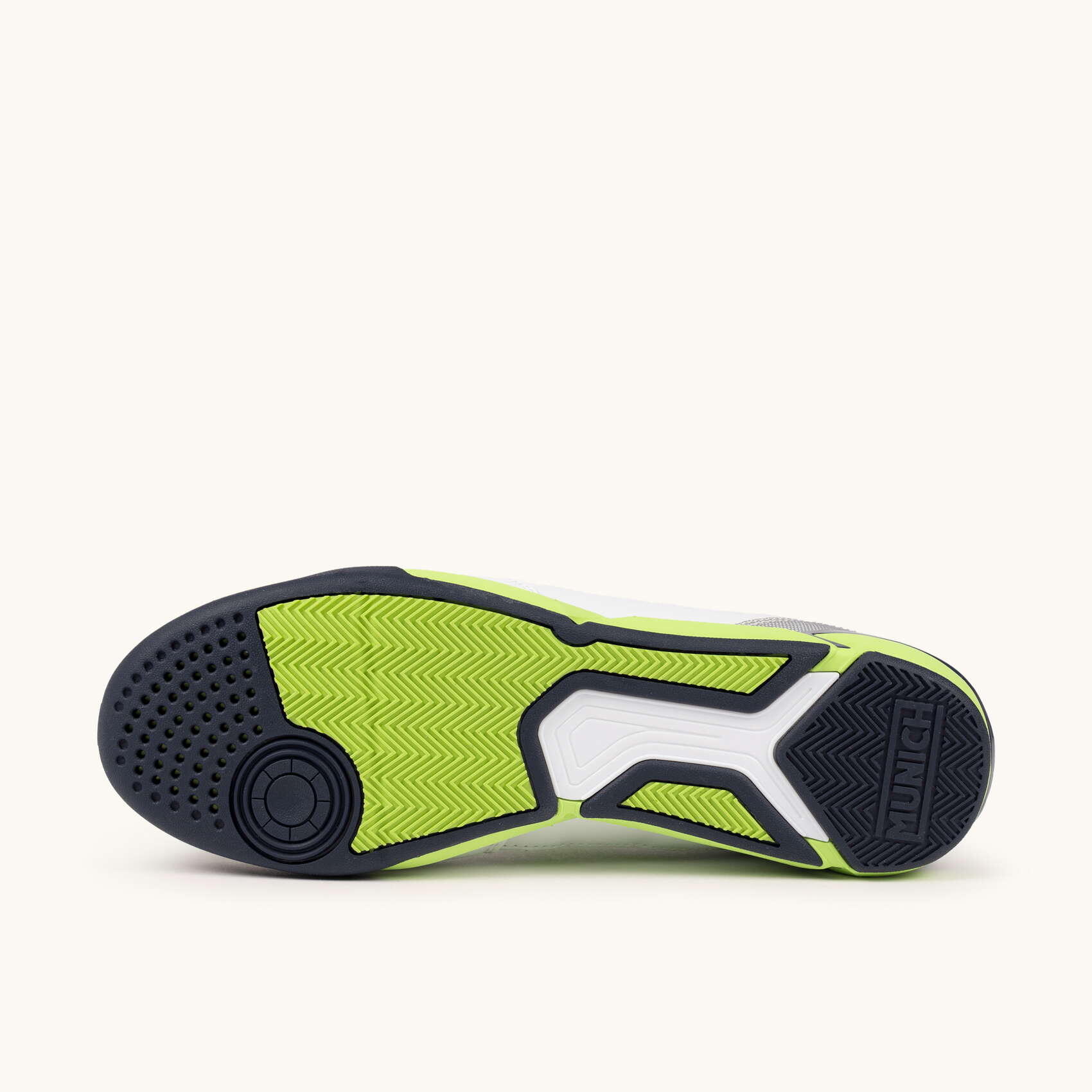 MUNICH ONE 77 Sneakers Calcio a 5 Ultra Leggere Bianco e Verde Fluoro 4/5