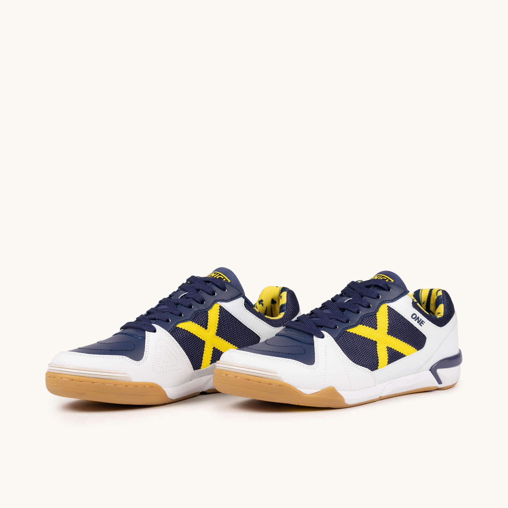 MUNICH ONE 78 Zapatillas de Fútbol Sala Ultra Ligeras Marino y Amarillo 5/5