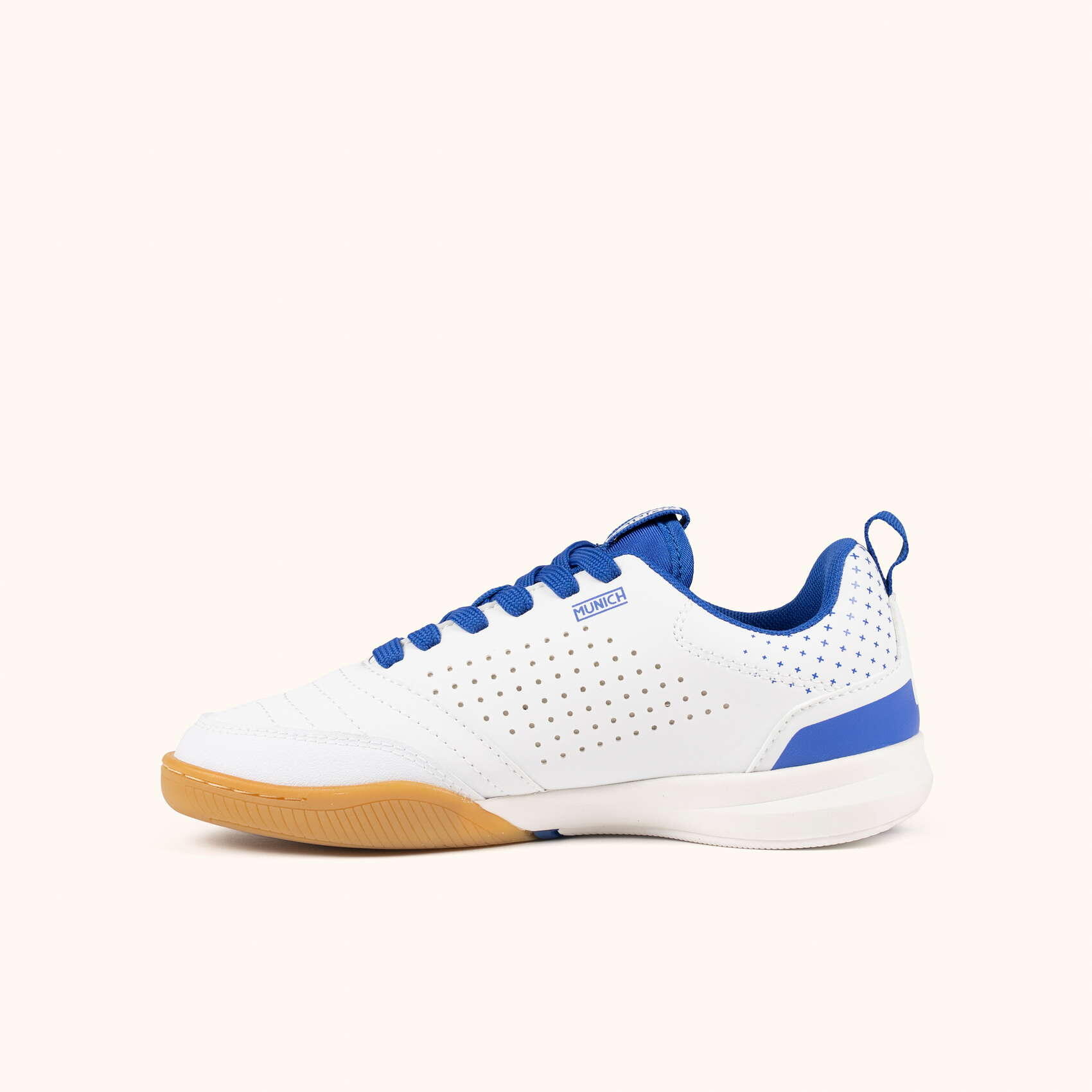 MUNICH RONDITO KID 14 Scarpa da calcio a 5 per bambini in bianco e blu 3/6