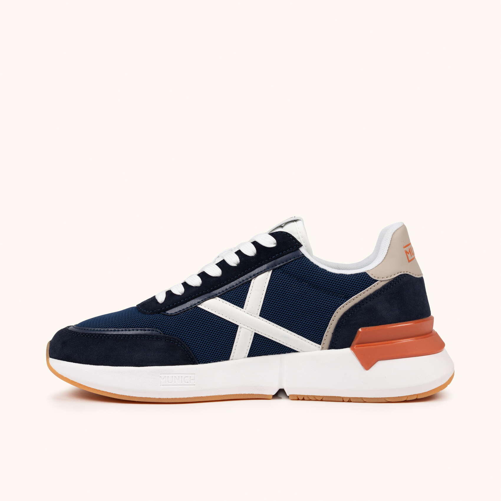 MUNICH VERSUS 116 Sneakers Deportivas Azul Marino y Naranja 3/5