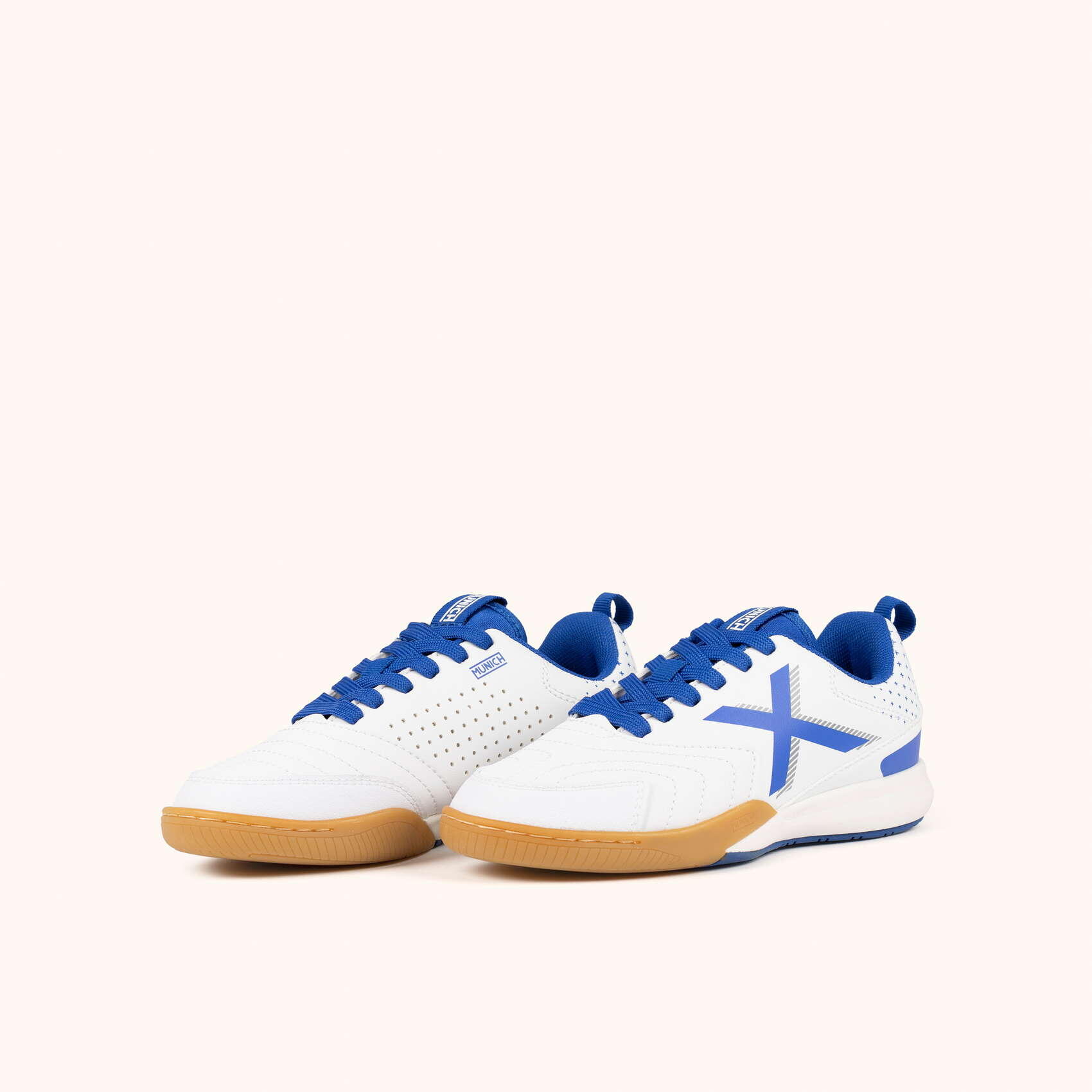 MUNICH RONDITO KID 14 Scarpa da calcio a 5 per bambini in bianco e blu 5/6
