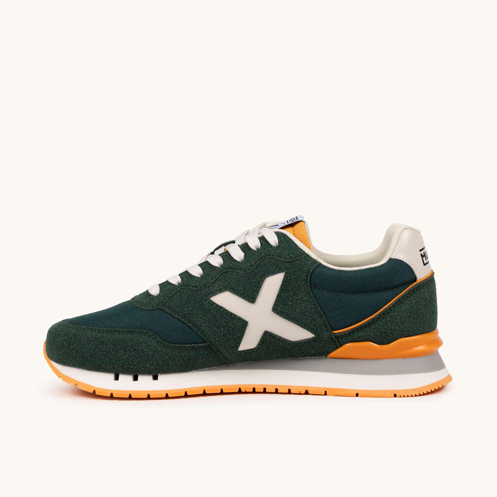 MUNICH DASH 273 Sneakers Retro Running Verde e Senape 3/5
