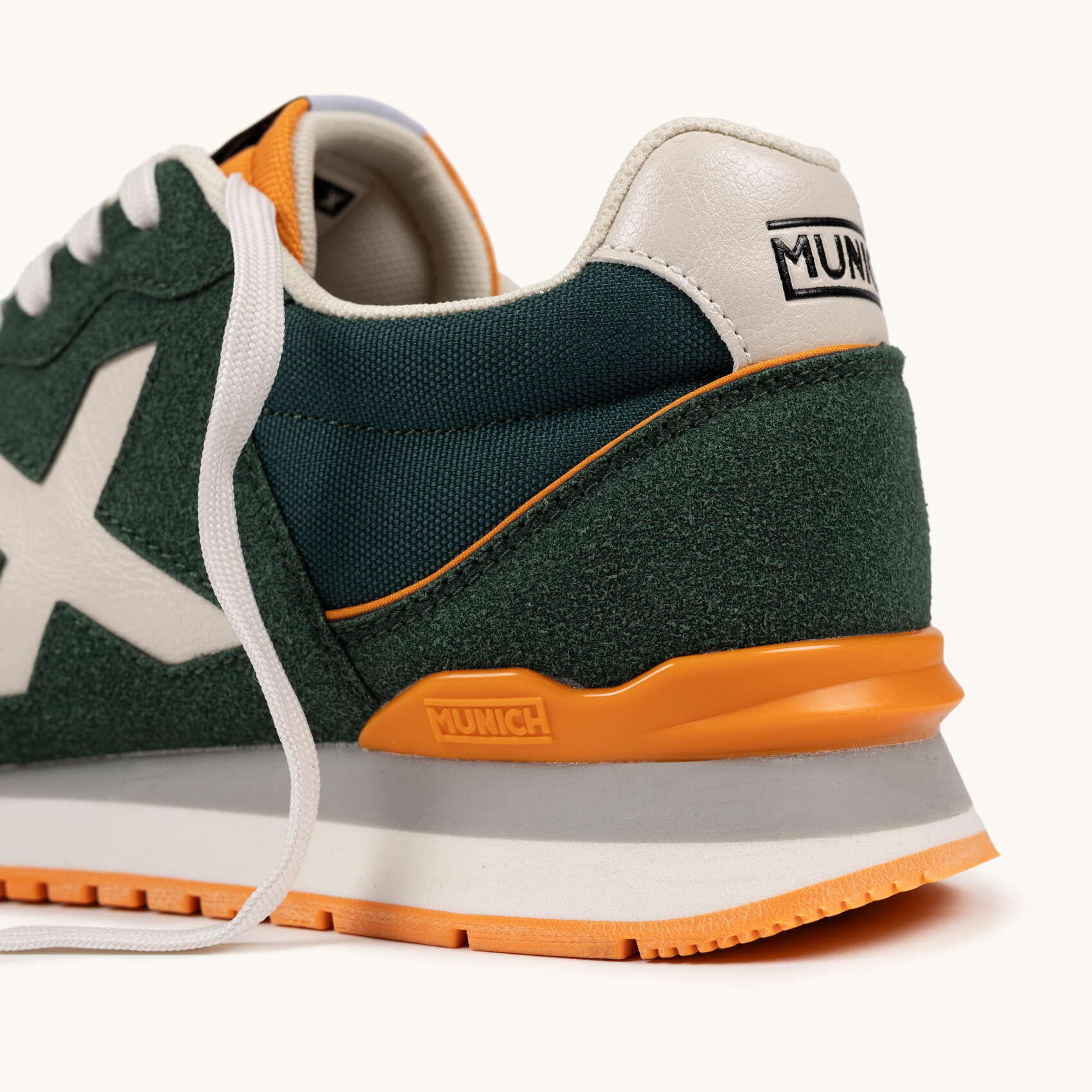 MUNICH DASH 273 Sneakers Retro Running Verde e Senape 2/5