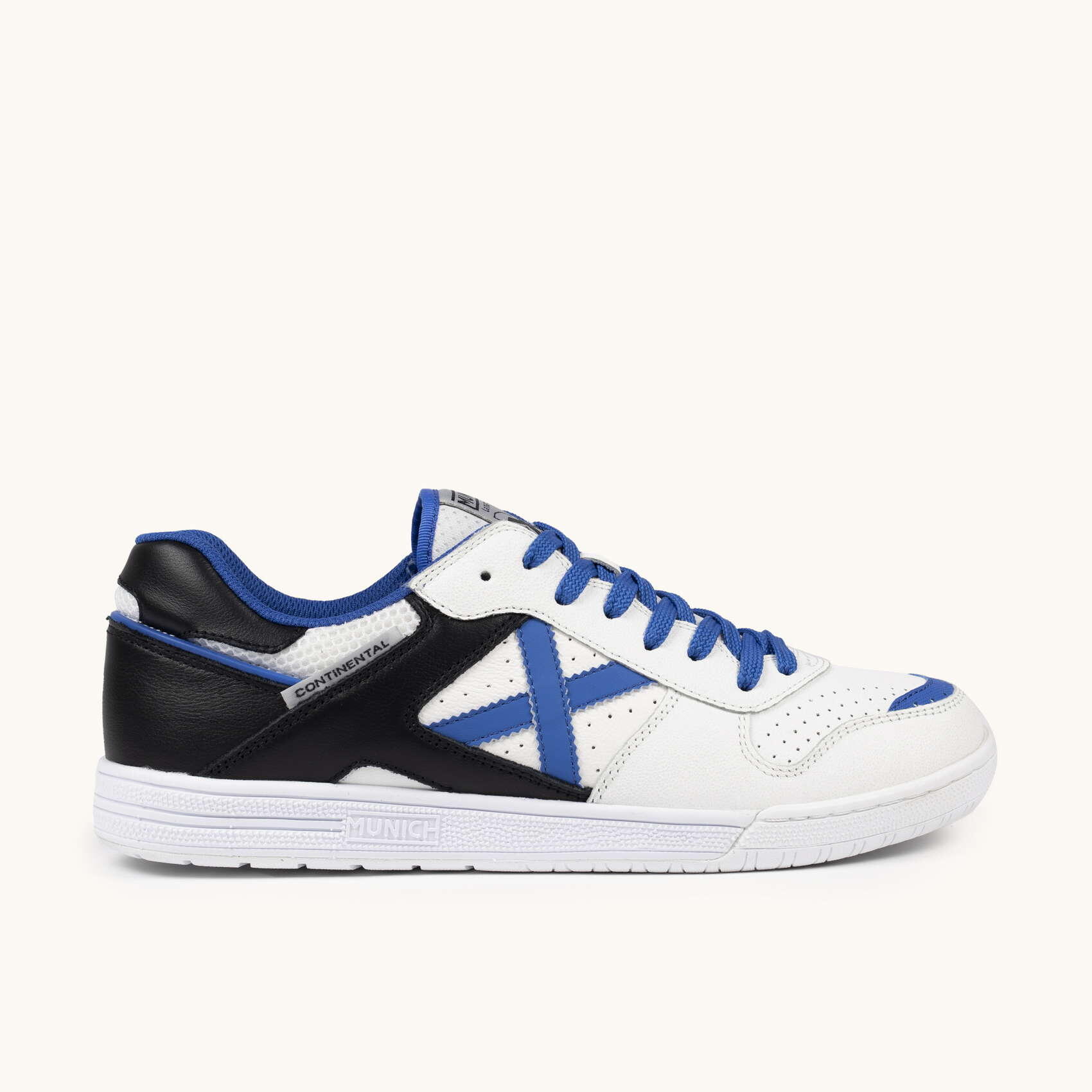 MUNICH CONTINENTAL 973 Scarpe da Calcio a 5 Professionali Bianche e Blu 1/5