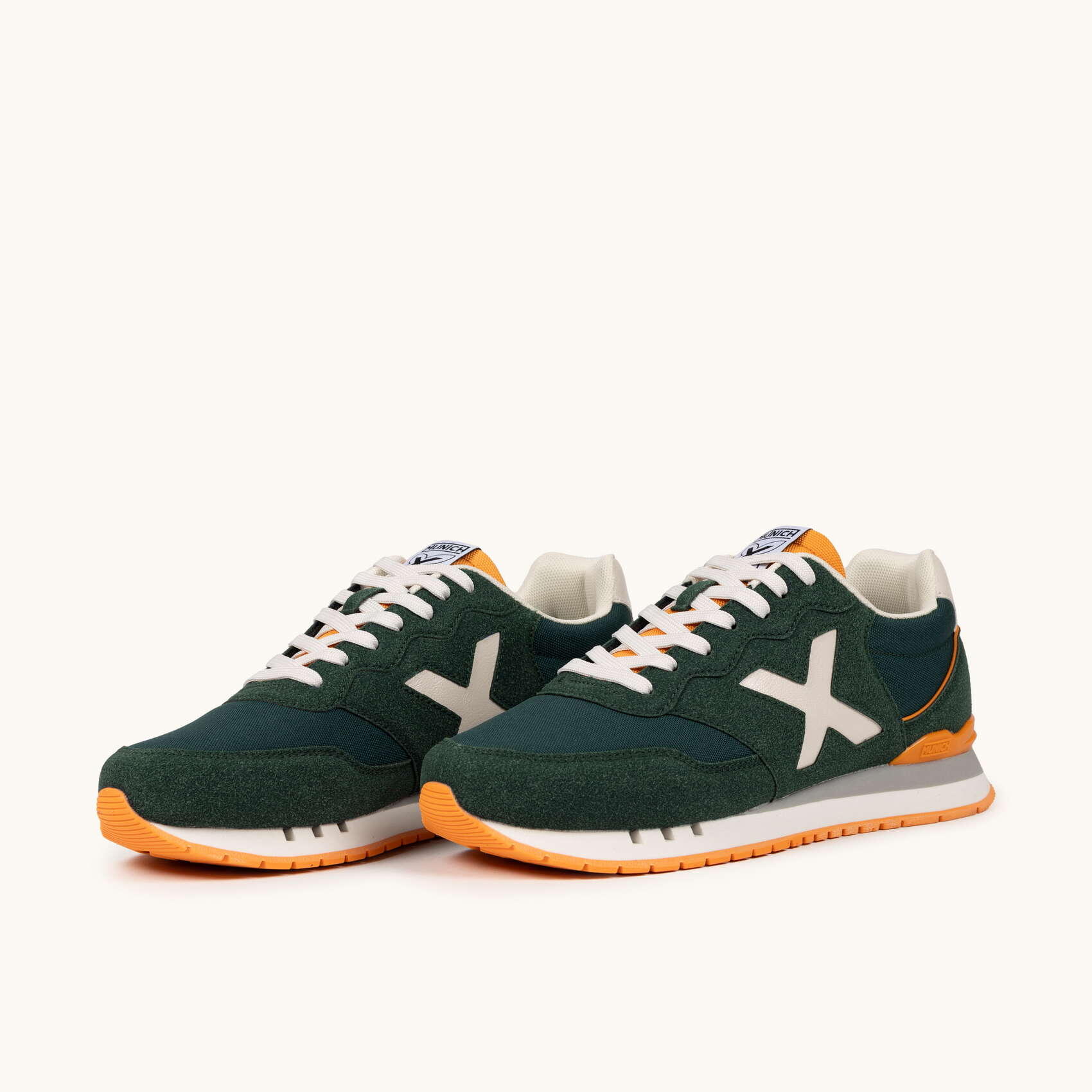MUNICH DASH 273 Sneakers Retro Running Verde e Senape 5/5