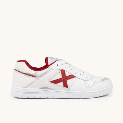 MUNICH CONTINENTAL 972 Scarpe da Calcio a 5 Professionali Bianche e Rosse