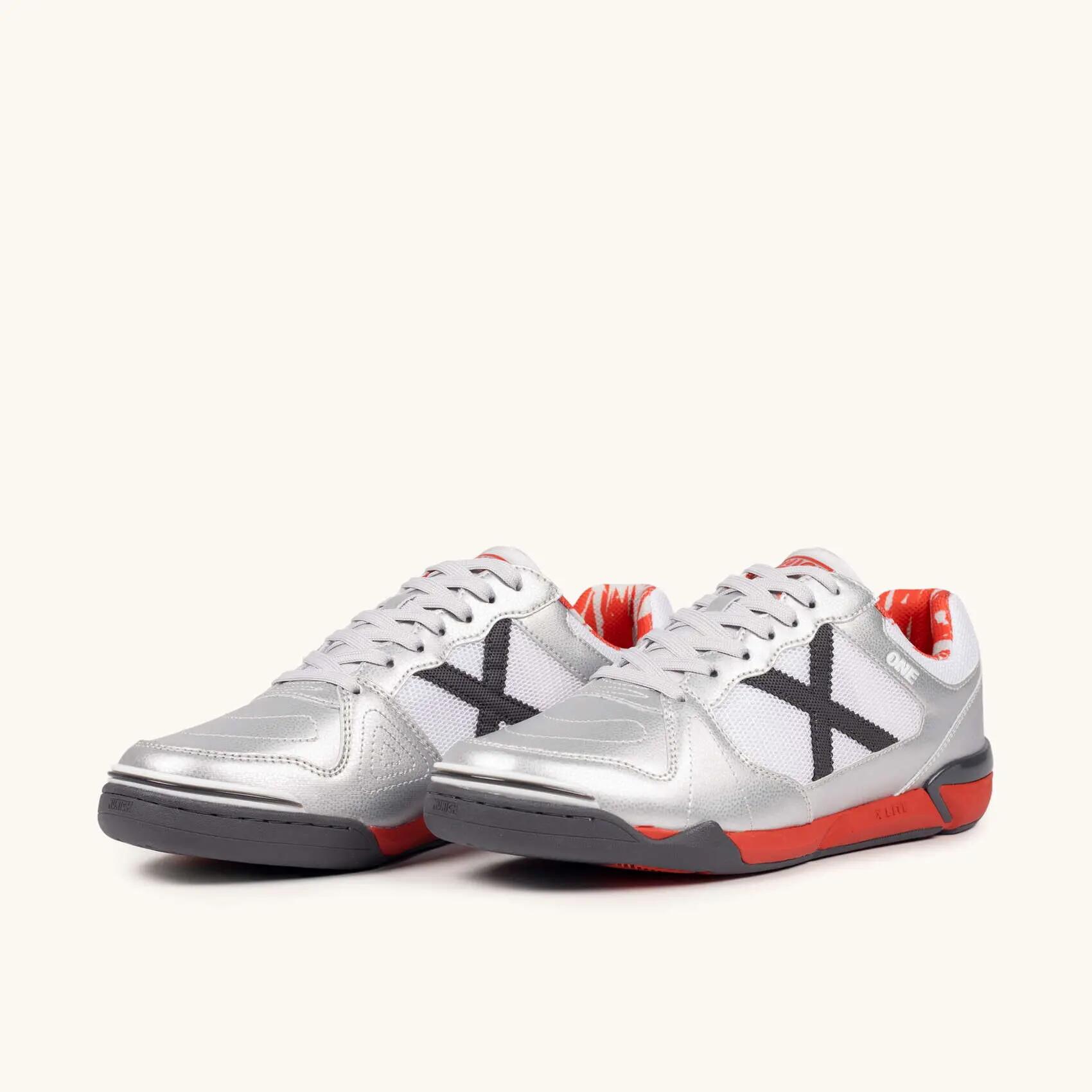 MUNICH ONE 79 Zapatillas de Fútbol Sala Plateadas Ultra Ligeras 5/5