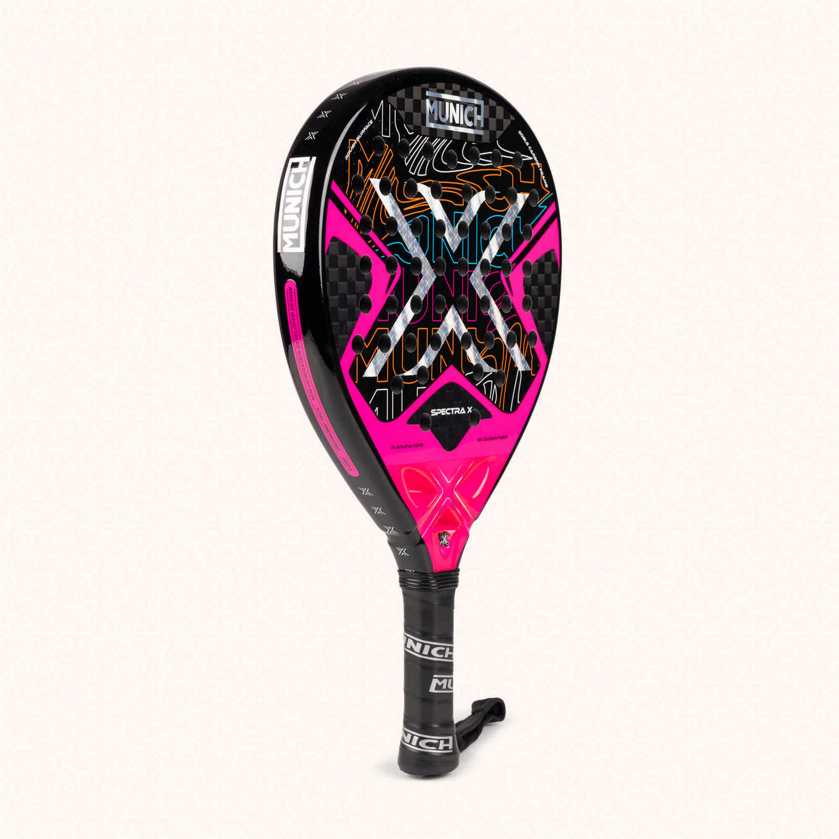 Pala de padel MUNICH SPECTRA X puissance et précision carbone 6K 2/5