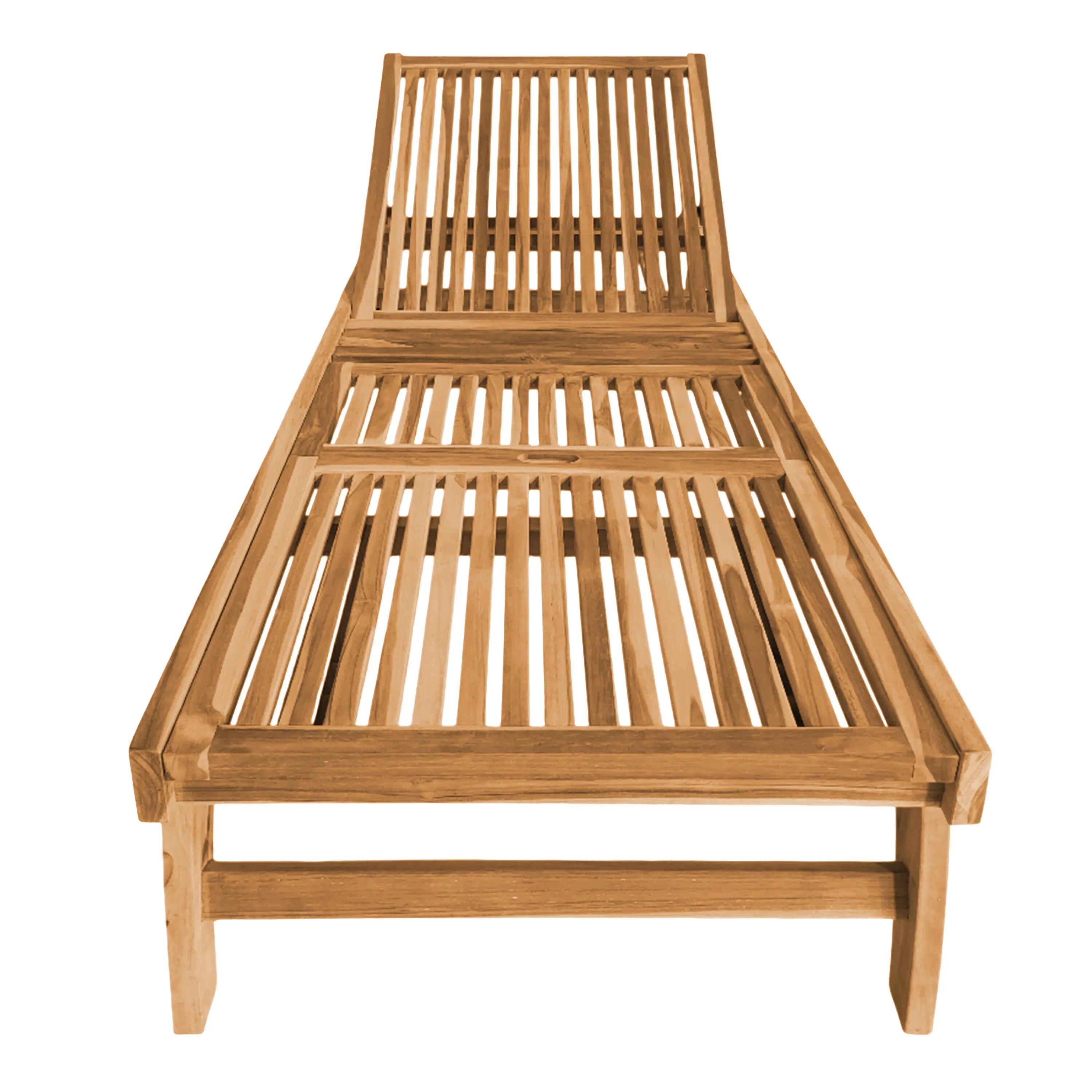 Gartenliege mit Rädern - AXI Wayne - Teak - 93 x 62 x 84 cm 7/7