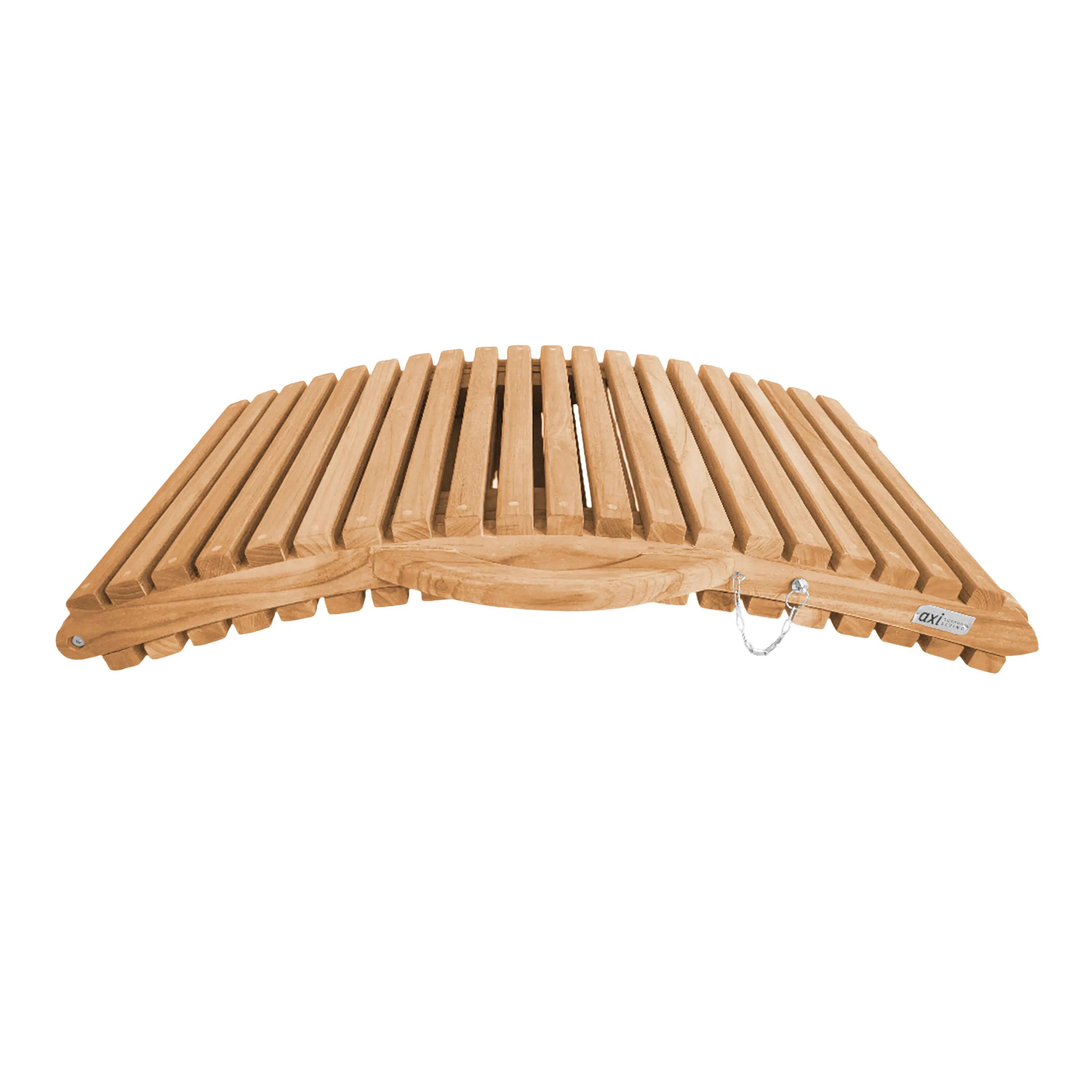 Chaise Longue AXI Manny - Teck - Pliable - Appui-Tête 2/7