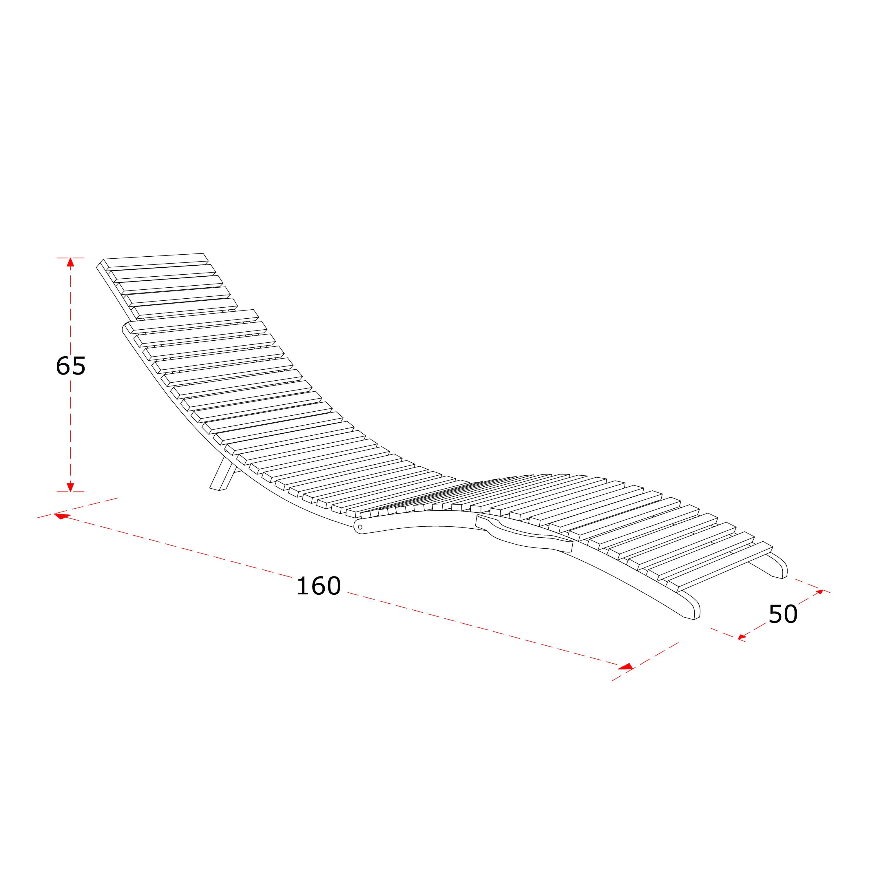 Chaise Longue AXI Manny - Teck - Pliable - Appui-Tête 4/7