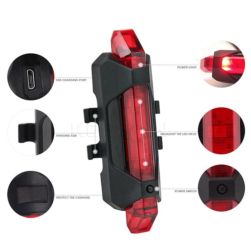 Stop bicicleta Carsons, reincarcabil, 220 mAh, USB, 4 moduri