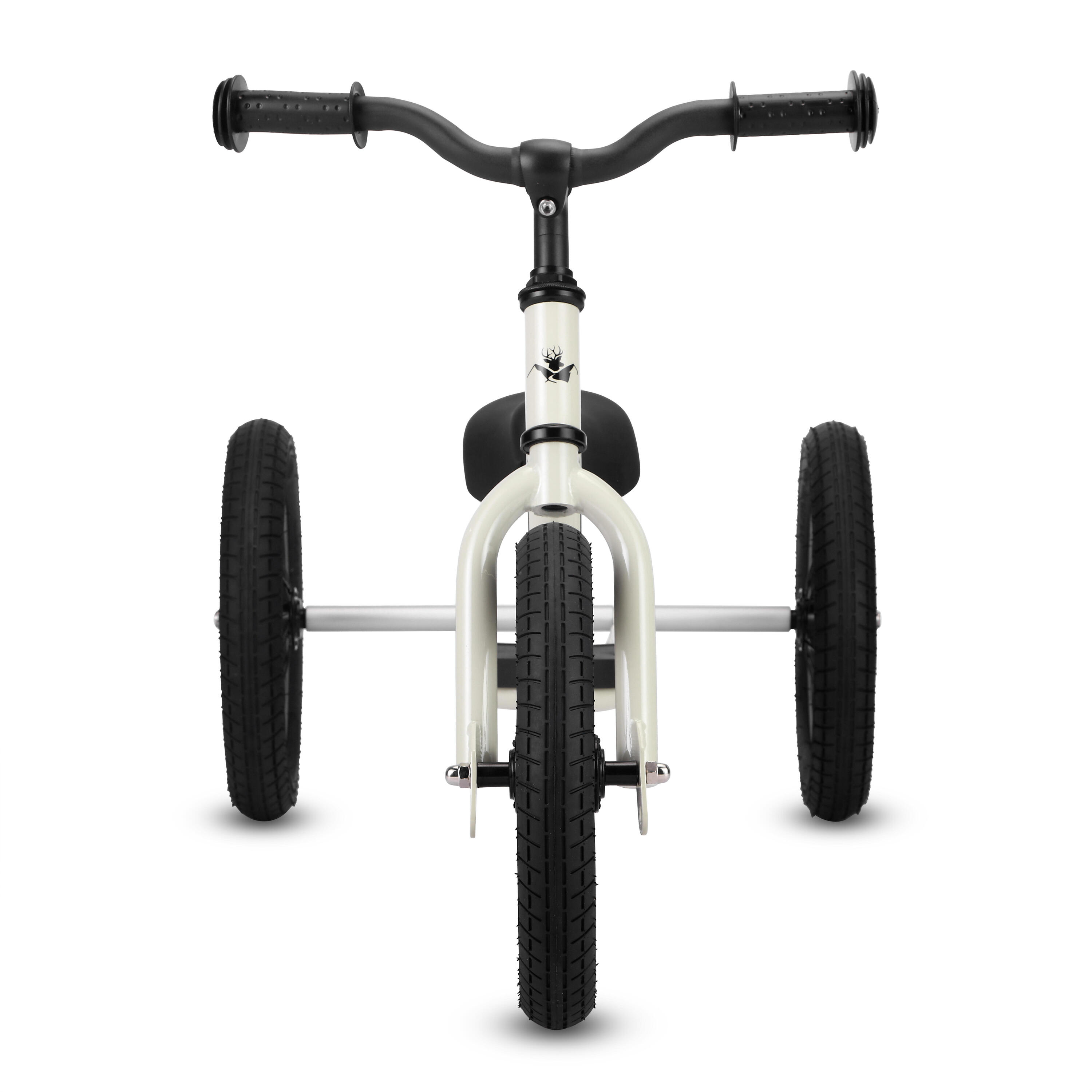 2-in-1 loopfiets & driewieler met duwstang – Loopfiets - Krijt grijs 7/7
