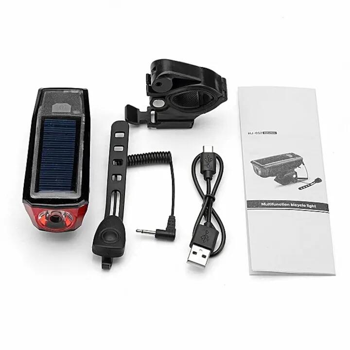 Lampa far inteligent solar cu claxon detasabil, multifunctional 5/7