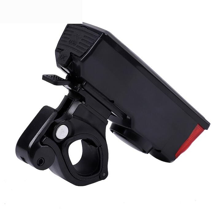 Lampa far inteligent solar cu claxon detasabil, multifunctional