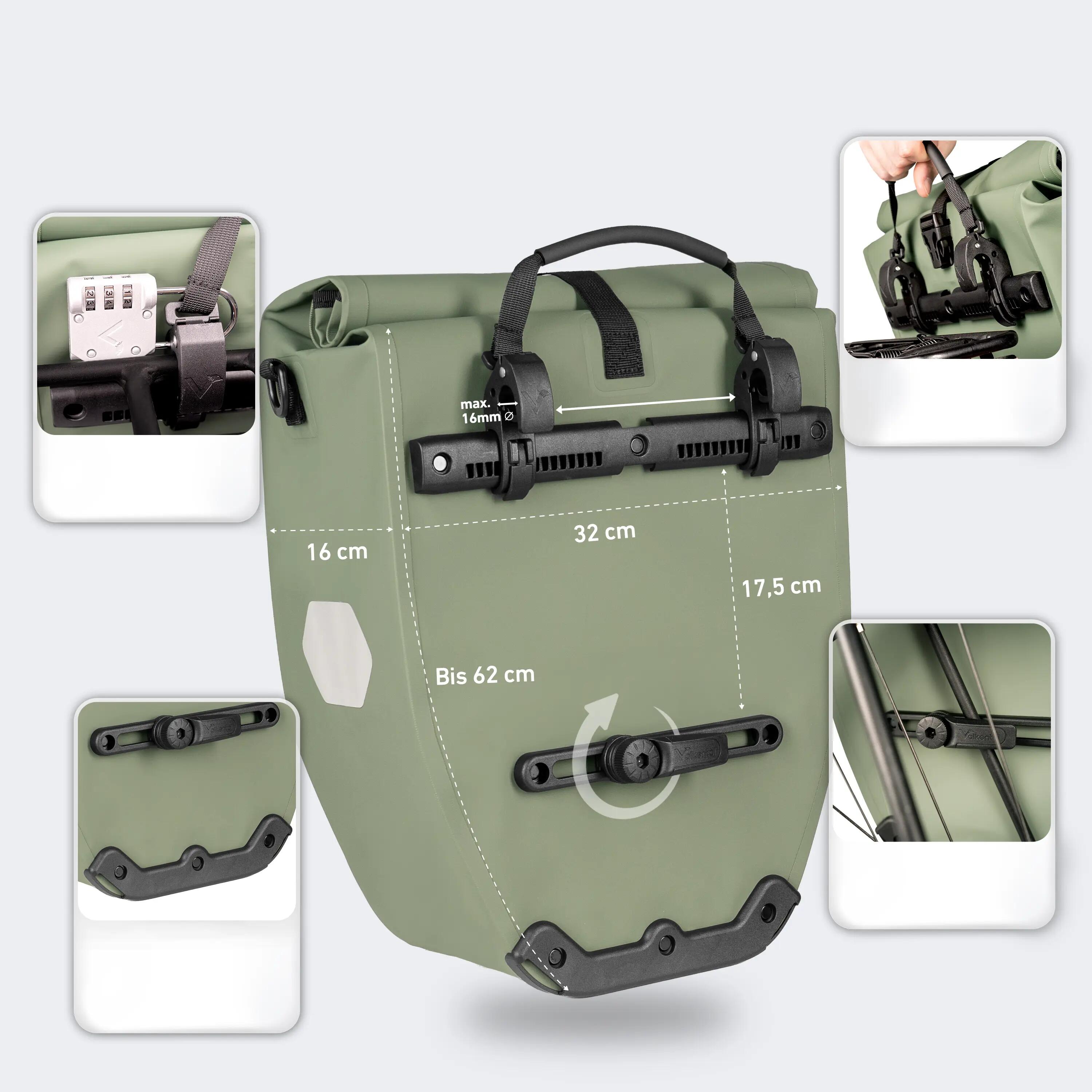 Borse bici x2 impermeabili e riflettenti 28L – Basic 2/6