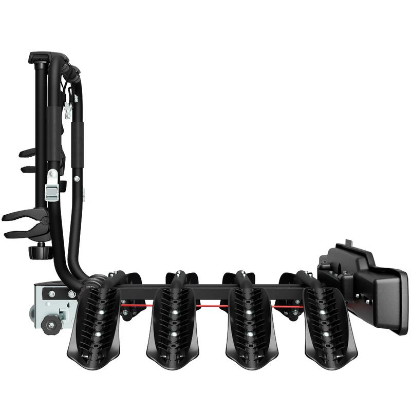 Suport 4 biciclete Peruzzo Siena 668/4N cu prindere pe carlig remorcare, Negru