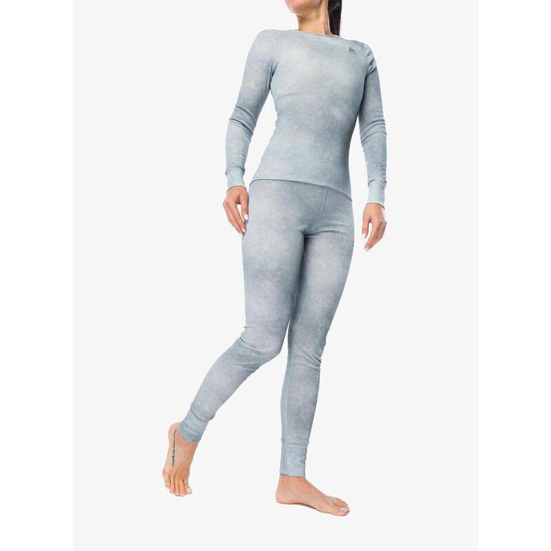 Pantaloni termici damă ODLO Active Warm X Pow Bl Bottom Long