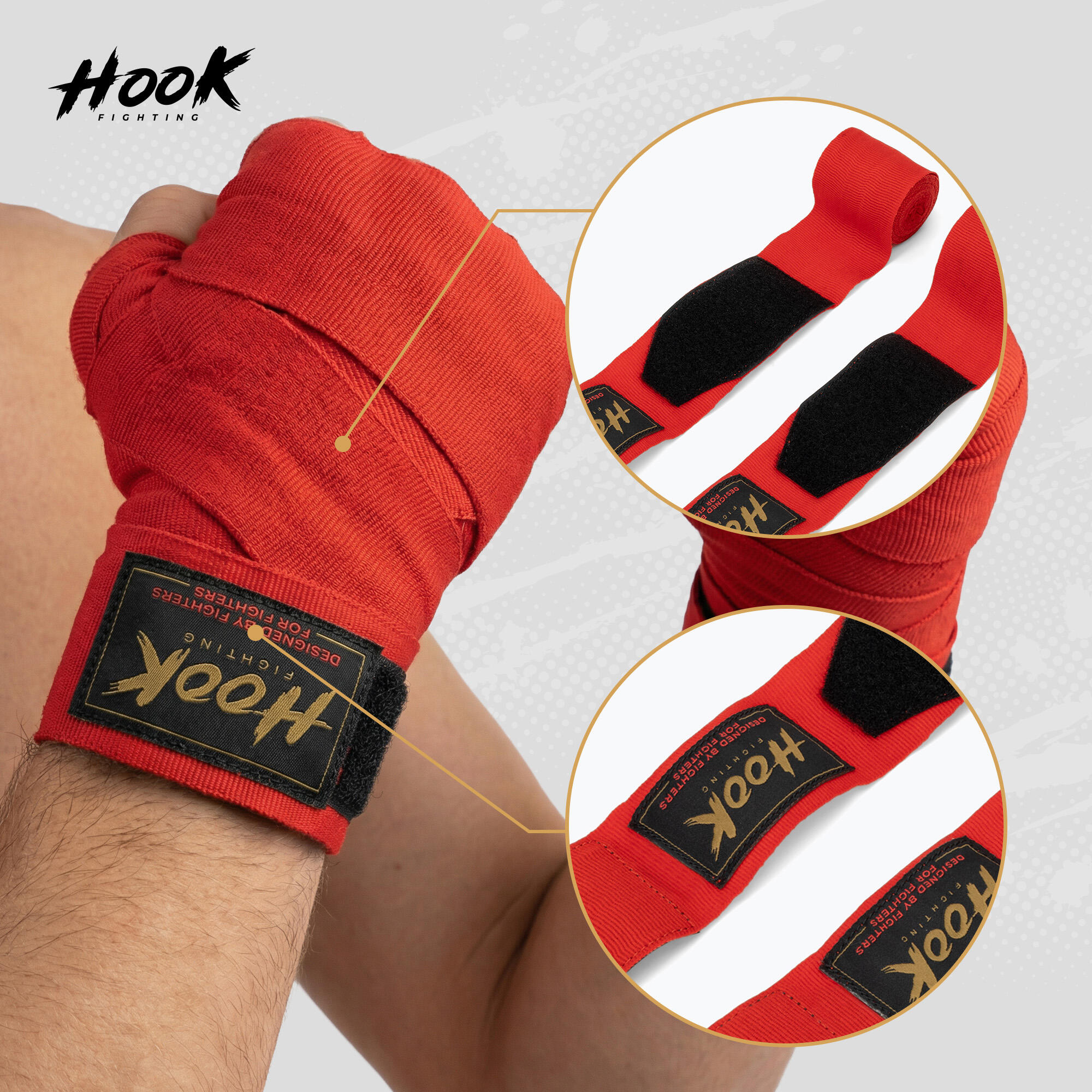 Bandaże bokserskie HOOK FIGHTING TX0-B4M0044 255 cm 3/7
