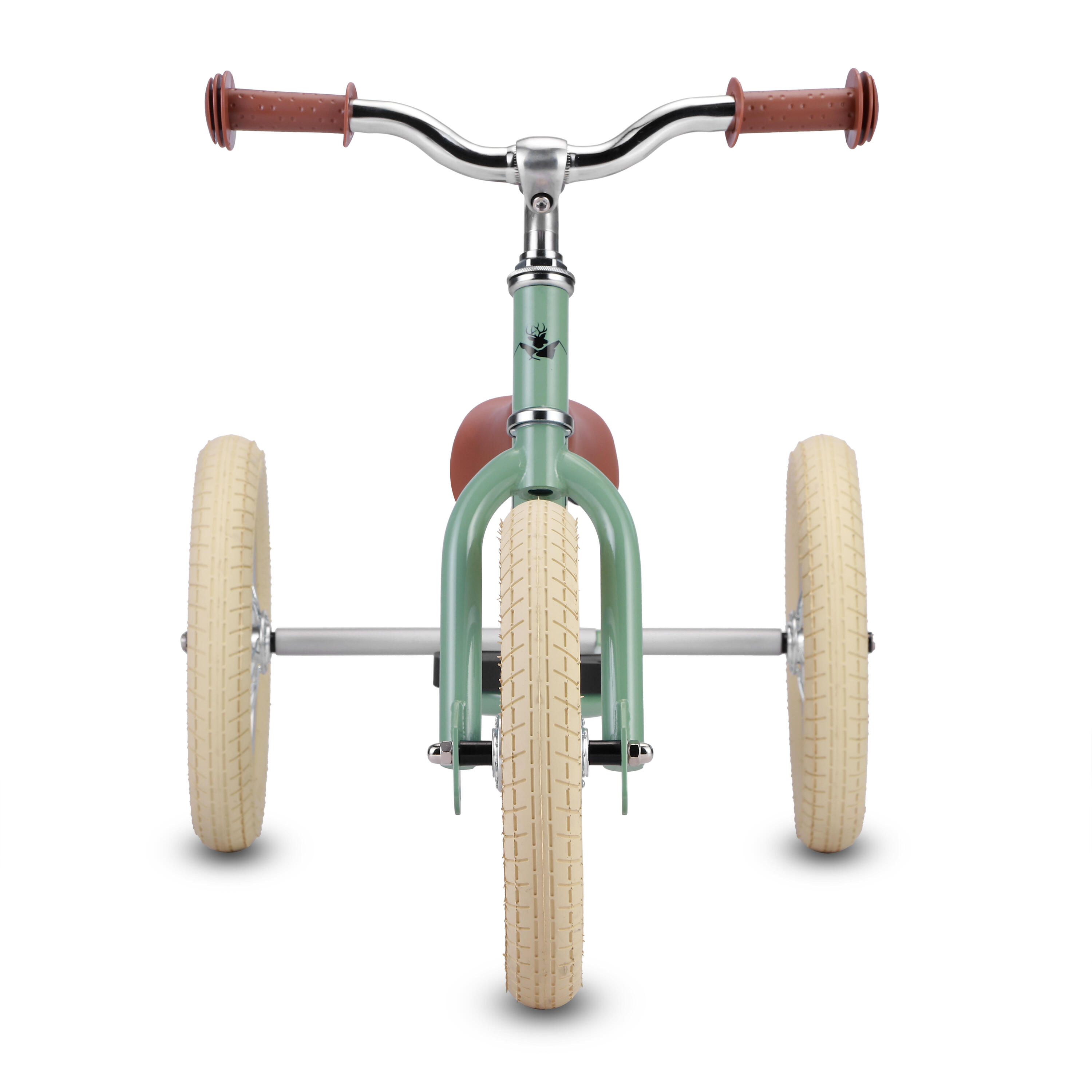 2-in-1 loopfiets & driewieler met duwstang – Loopfiets - groen 7/7