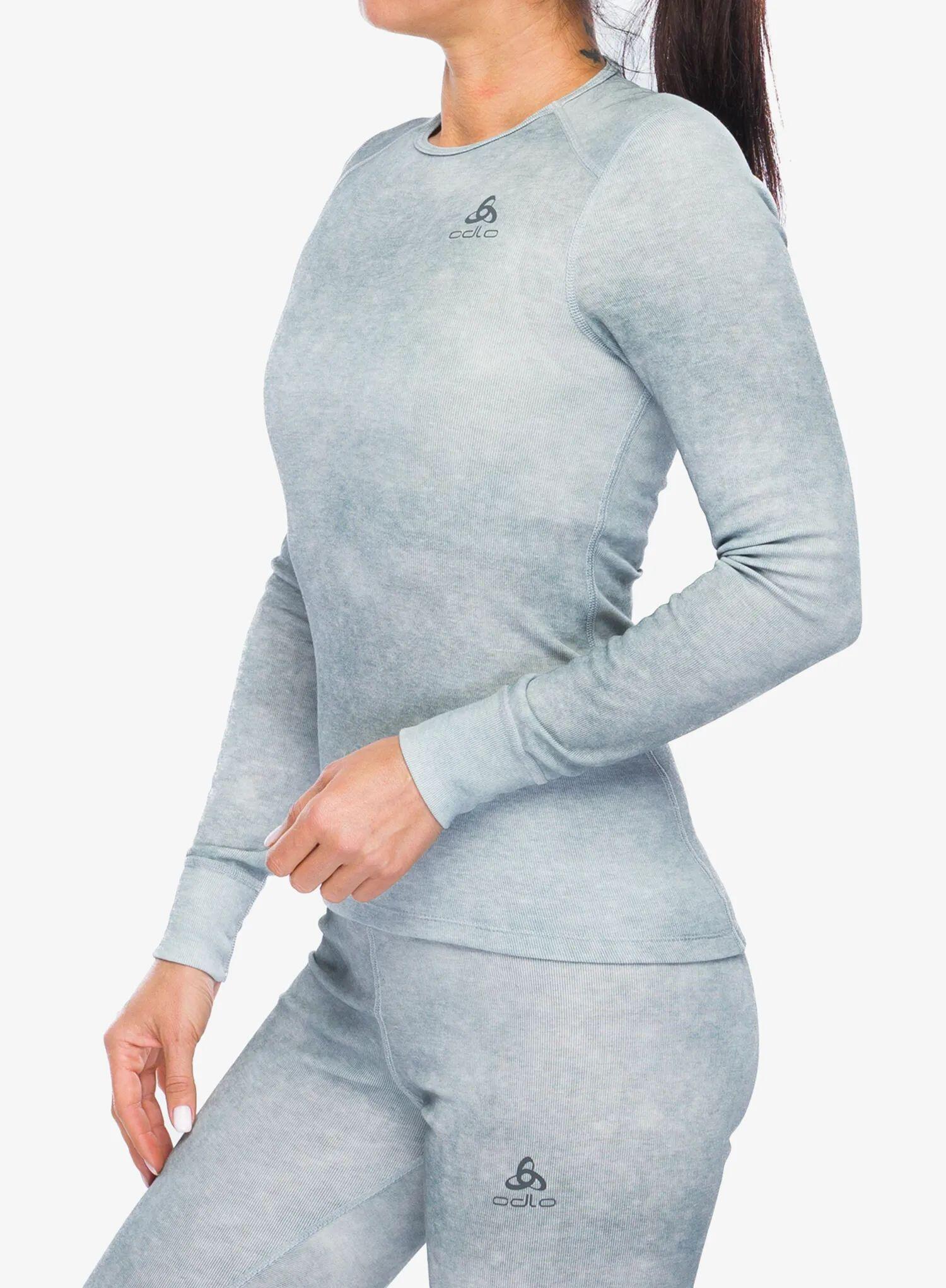Maglia termica a maniche lunghe da donna ODLO Active Warm X Pow Bl Top collo 3/7
