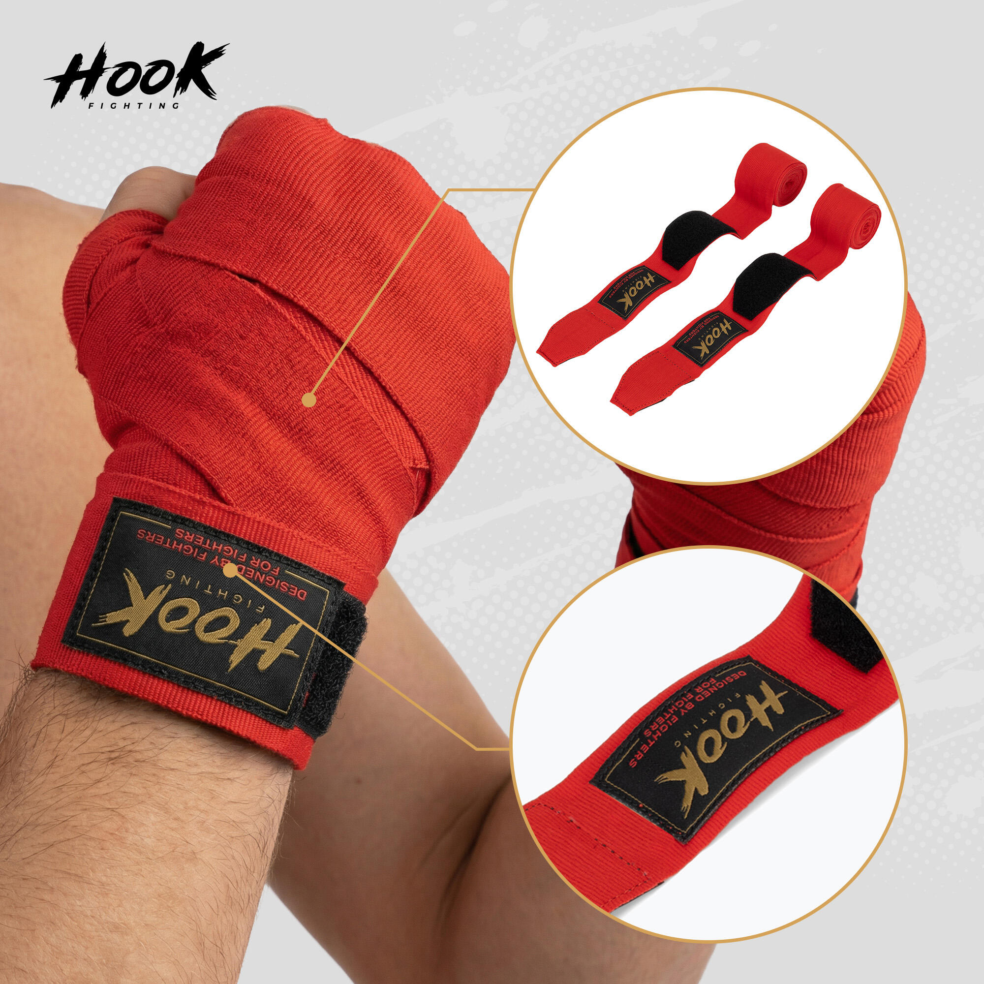Bandaże bokserskie HOOK FIGHTING TX0-B4M0046 400 cm 3/7