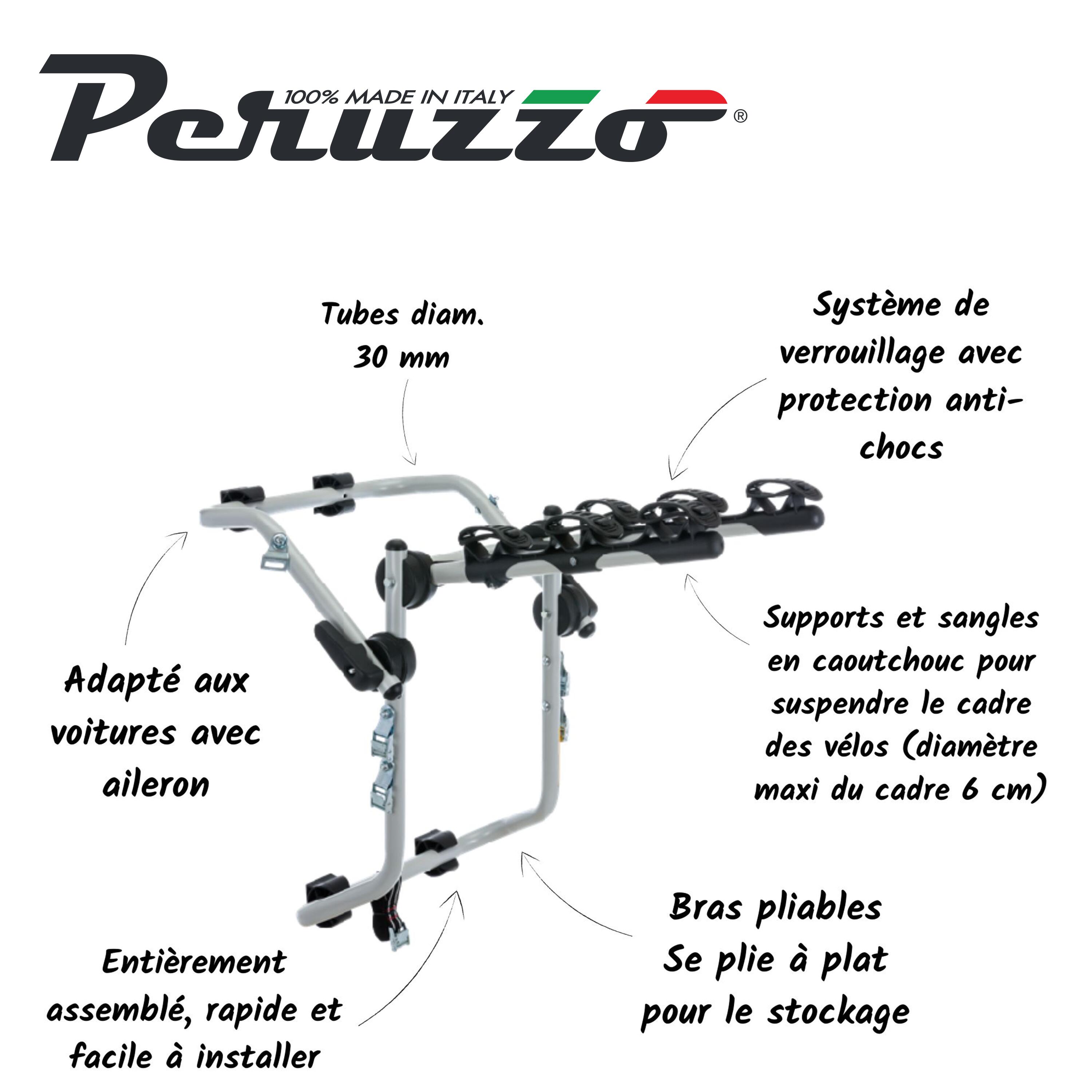 Porte-vélo coffre Venezia 3 vélos 3/6