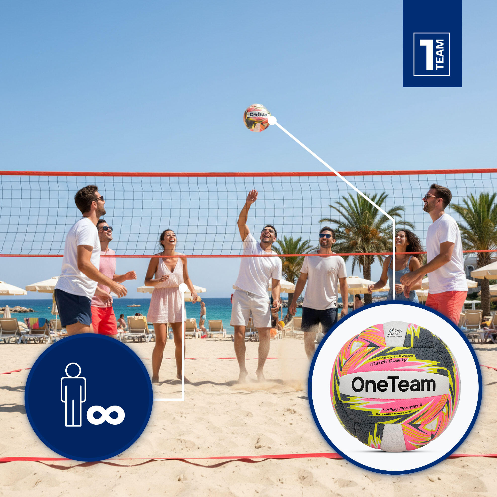 Pallone da beach volley OneTeam HS 3/7
