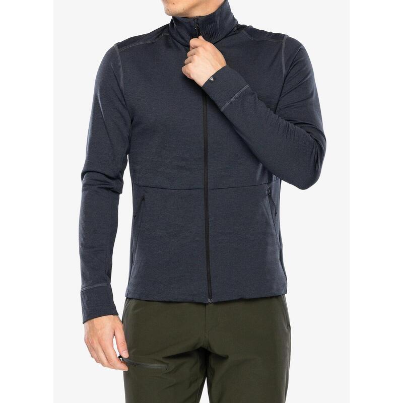 Bluza bez kaptura rozpinana Odlo Mid layer full zip GRID FLEECE