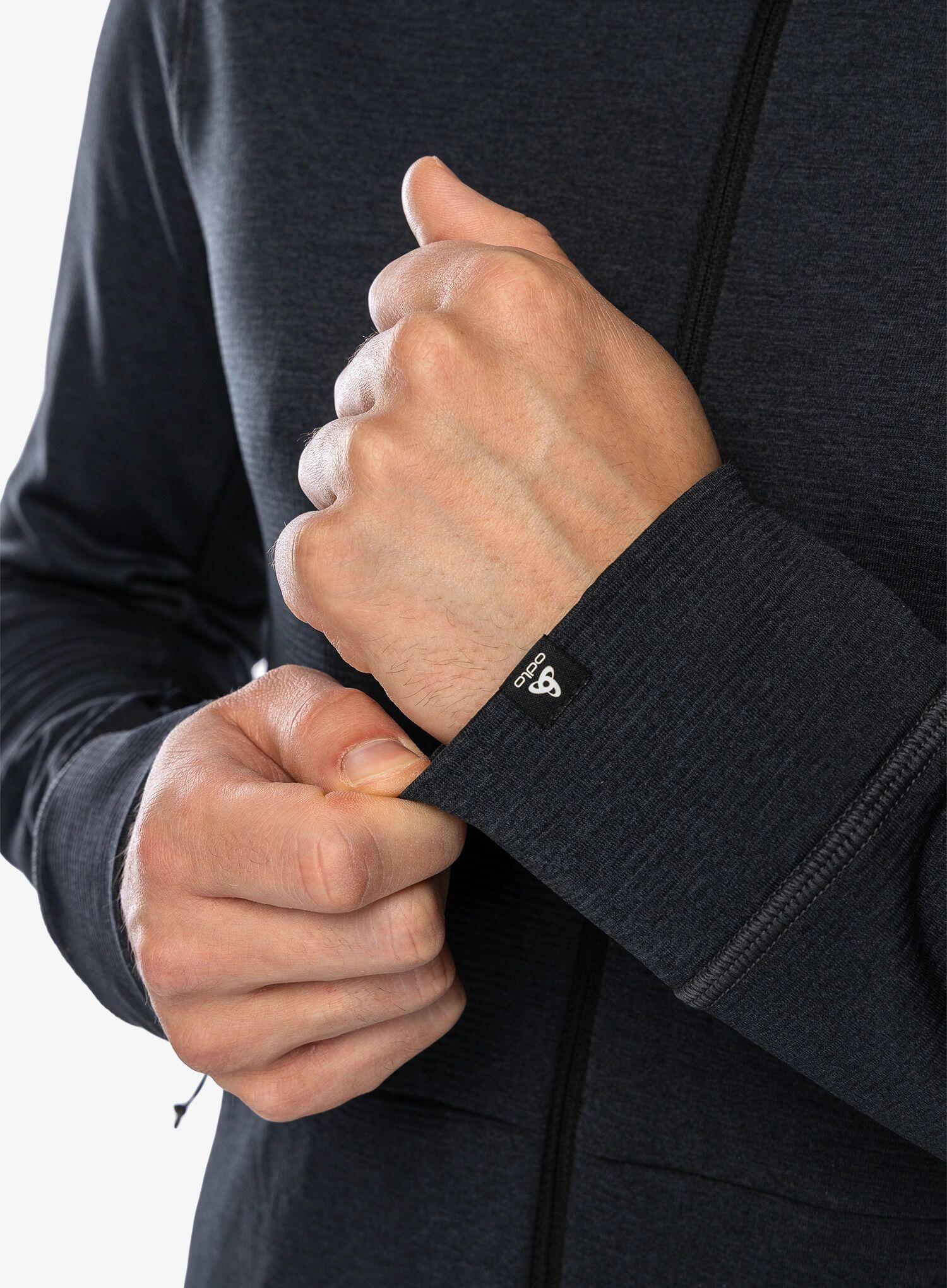 Bluza bez kaptura rozpinana Odlo Mid layer full zip GRID FLEECE 7/7