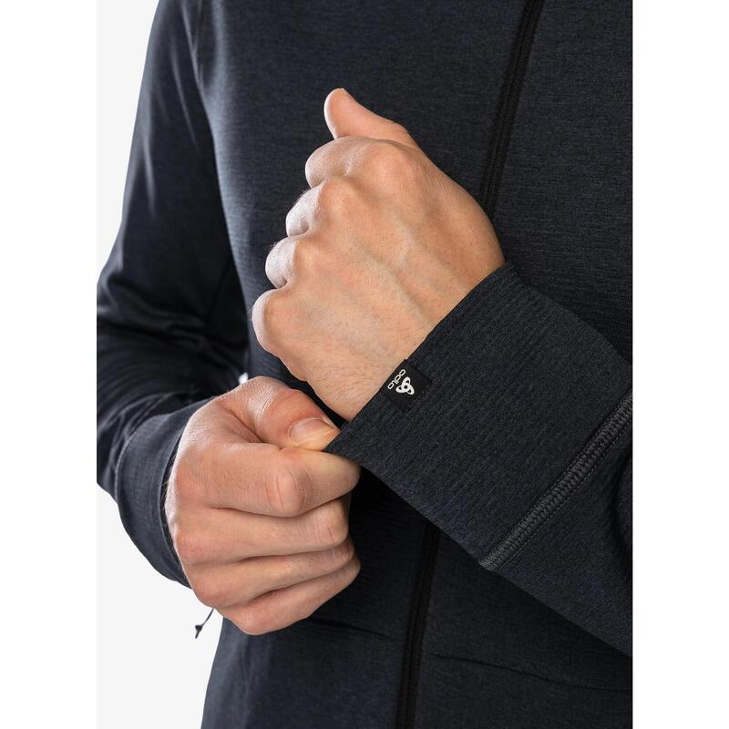 Bluza bez kaptura rozpinana Odlo Mid layer full zip GRID FLEECE