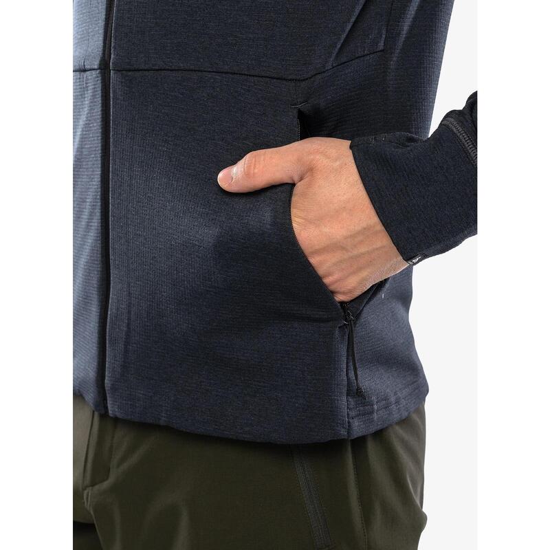 Bluza bez kaptura rozpinana Odlo Mid layer full zip GRID FLEECE