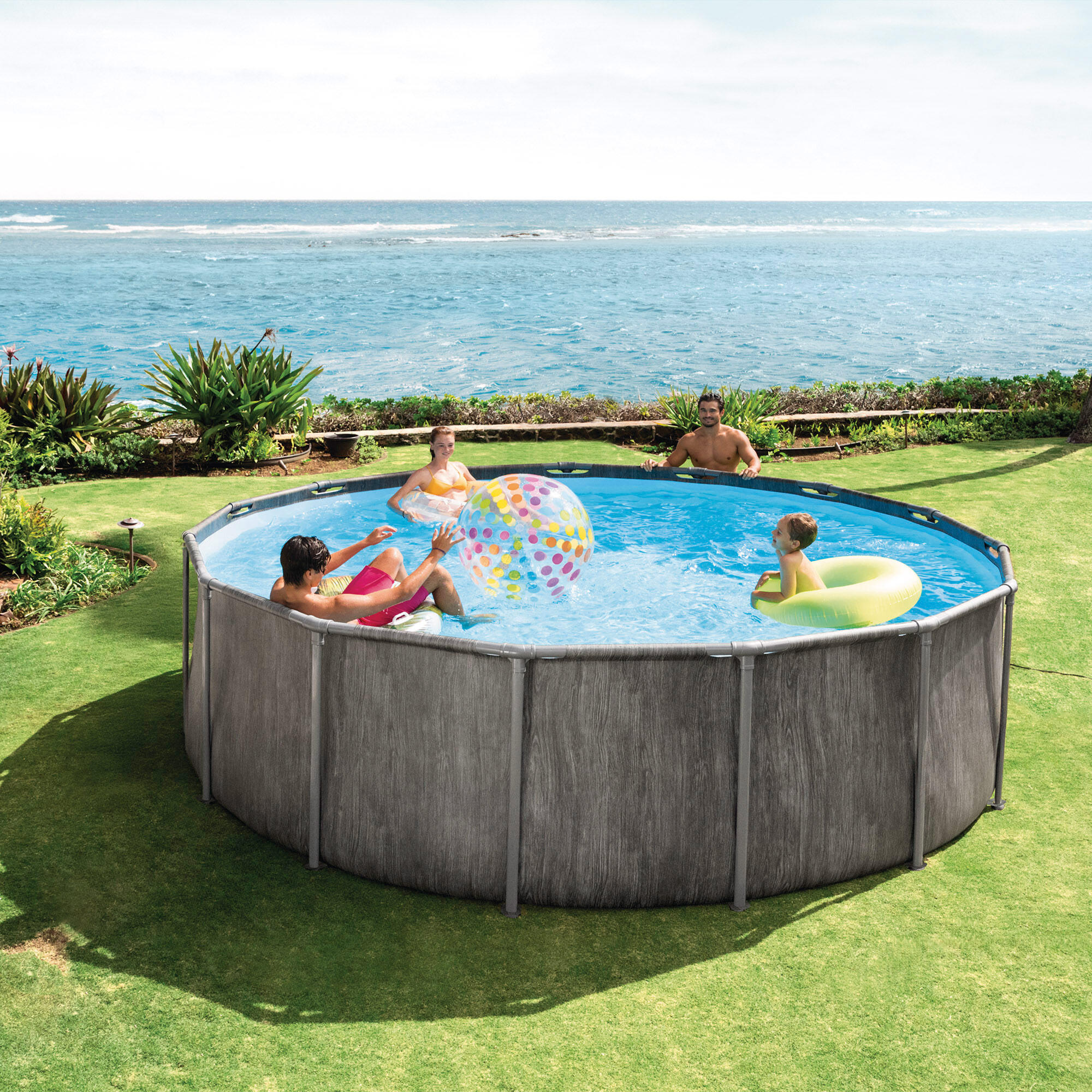 Intex 26744ND - Piscina Prisma Frame Greywood, Kit completo, 549x122 cm 3/7