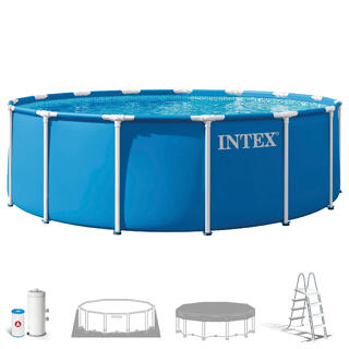 INTEX INTEX 28242ND - Intex 28242ND – Piscina Fuori Terra Metal Frame Rotonda, Pompa F