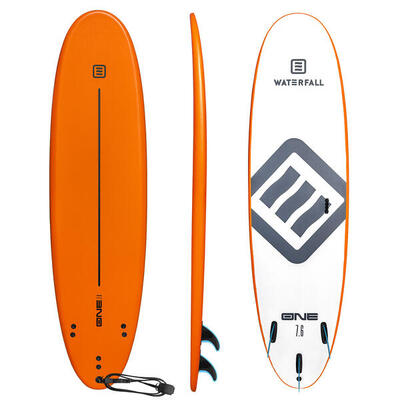 Surfboard waterfall one 7'6 oranje 65l beginner <80kg