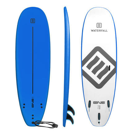 Planche Surf Waterfall One 7' Bleue 80L Débutant <90kg