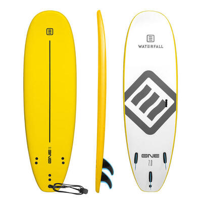Surfboard waterfall one 7' geel 80l beginner <90kg