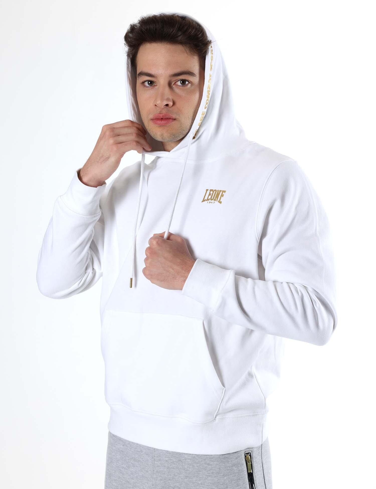 Felpa da uomo pull on con cappuccio non felpata Leone New Gold 5/6