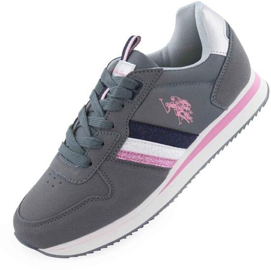 Scarpe da donna americane Polo Assn. Scarpe da ginnastica grigie