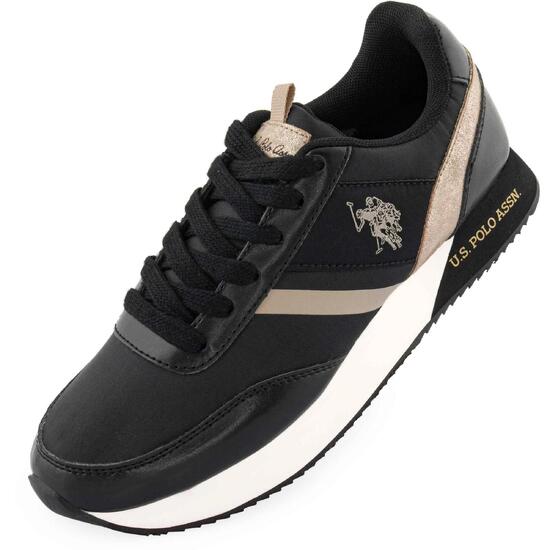 Stylowe Trampki Damskie U.S. Polo Assn. w Kolorze Czarnym, Rozmiar 37