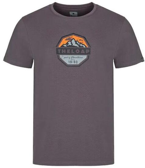 T-shirt homme Loap Altair gris - coupe slim, imprimé montagne