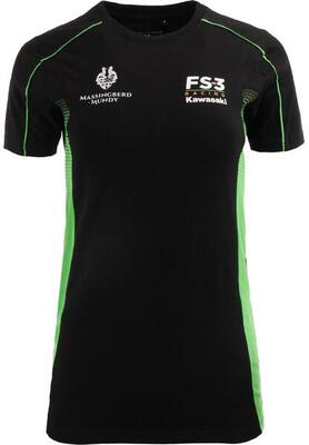T-shirt da donna Kawasaki Racing nera