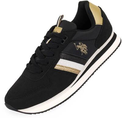 Scarpe da donna americane Polo Assn. Scarpe da ginnastica Blk Nere