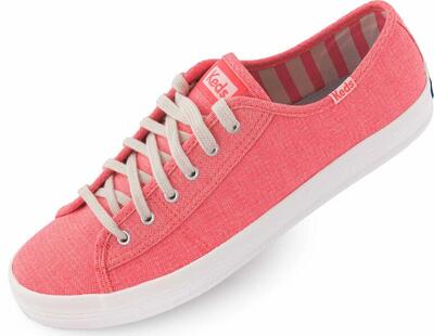 Damesschoenen keds wms kickstart canvas helder koraal oranje roze