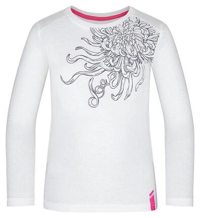 T-shirt enfant manches longues Loap Bizel blanc