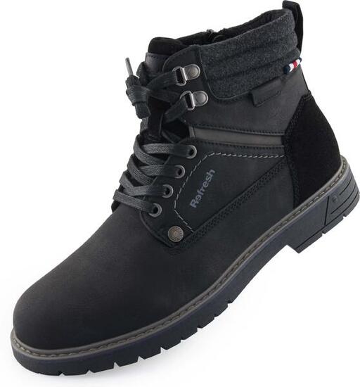 Chaussures Pour Hommes Refresh Black Bottines Homme Noir