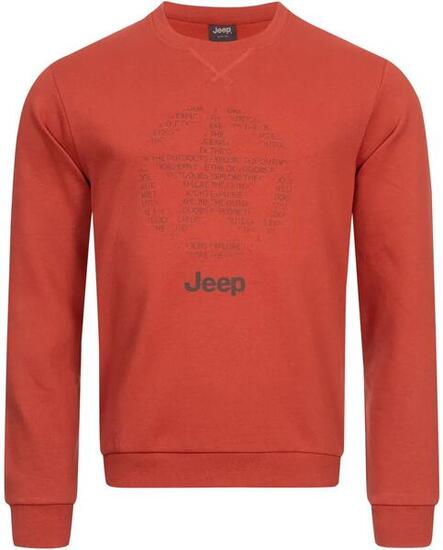 Jeep Sweat Col Rond Homme Étoile Tout Orange