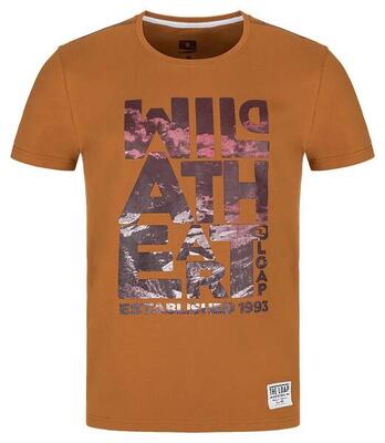 Heren t-shirt loap bolt bruin