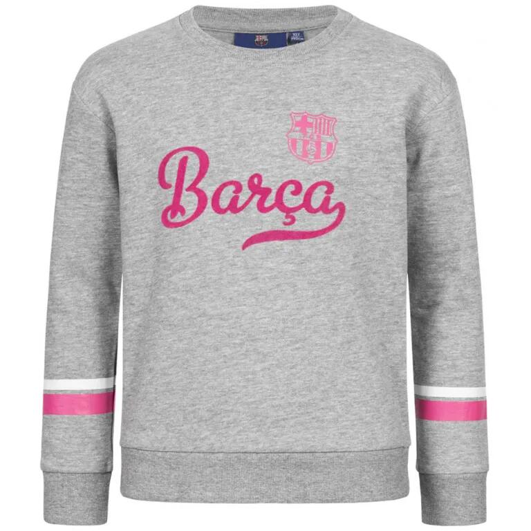 Sudadera FC Barcelona para niñas, algodón, cuello redondo, manga larga 1/5